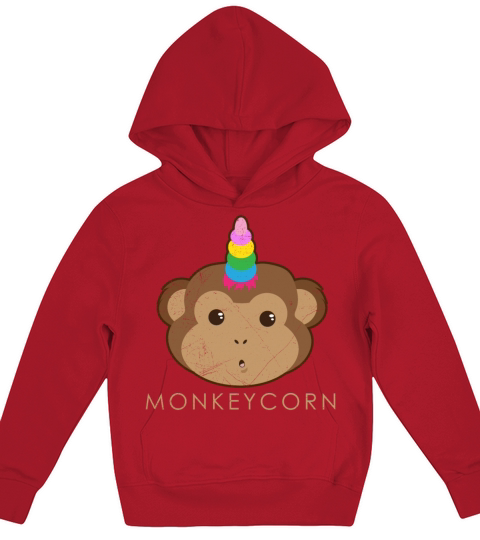 Unicorn Monkeycorn Unicorn Party Gift Idea Kids Hoodie