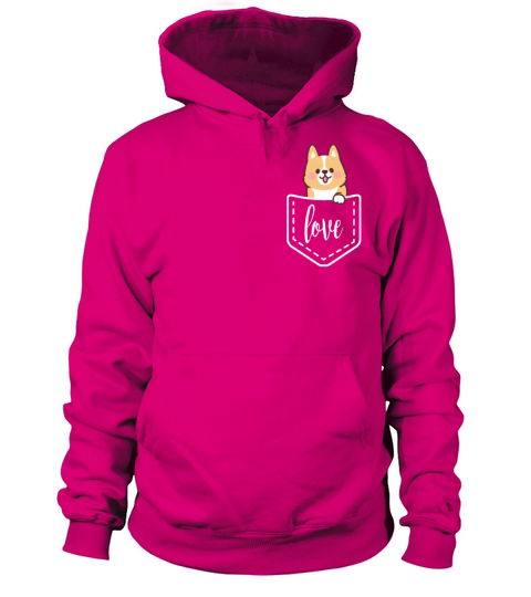 Love Corgi in Pocket Corgi print - Funny Corgi Women's Hoodie