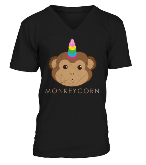 Unicorn Monkeycorn Unicorn Party Gift Idea Men's V-Neck T-shirt