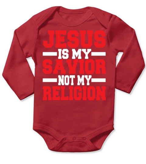 Jesus Is my Savior Long Sleeve Baby One-Piece