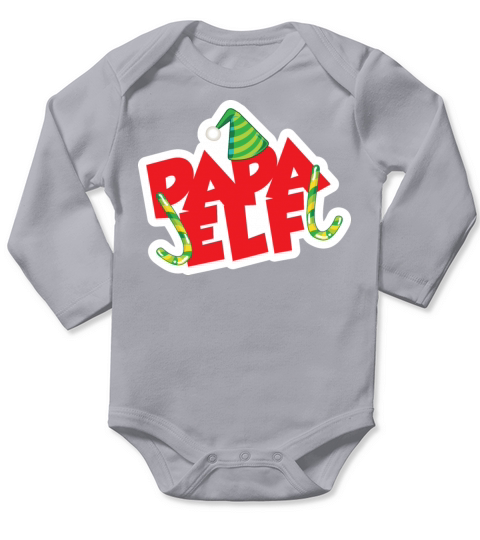 Papa Elf Long Sleeve Baby One-Piece