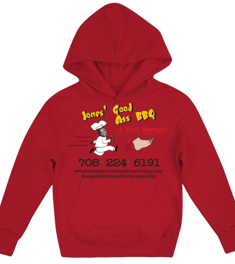 Jones Good Ass BBQ and Foot Massage logo Kids Hoodie