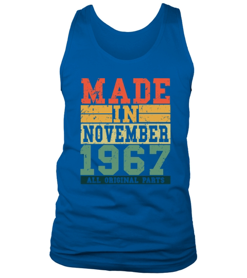 1967 Birthday November Vintage Saying Men's Tank Top