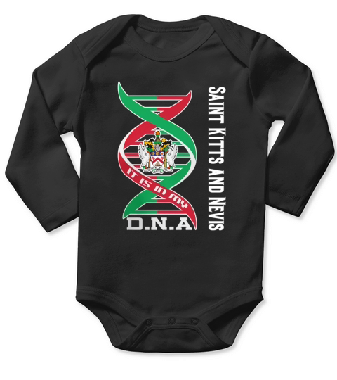 Saint Kitts and Nevis Long Sleeve Baby One-Piece