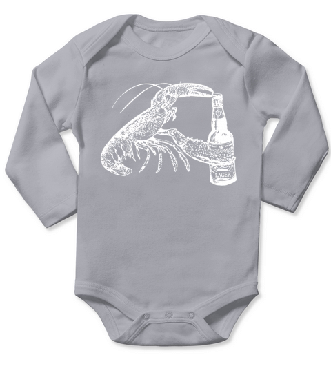 Beer Drinking Lobster Funny Craft Beer Long Sleeve Baby One-Piece