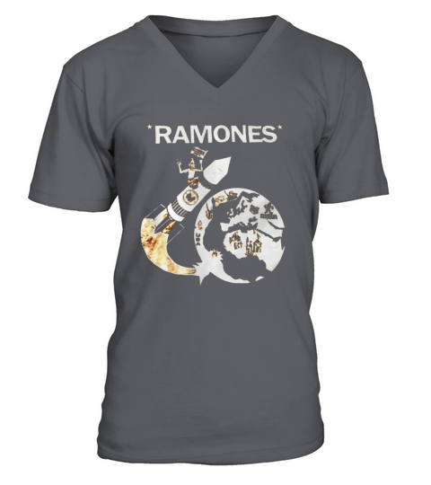 Ramones Rocket Earth V-Neck T-shirt