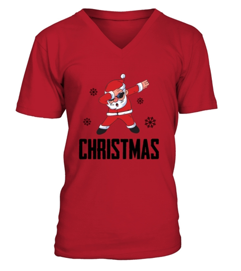 Dabbing Santa Claus Men's V-Neck T-shirt