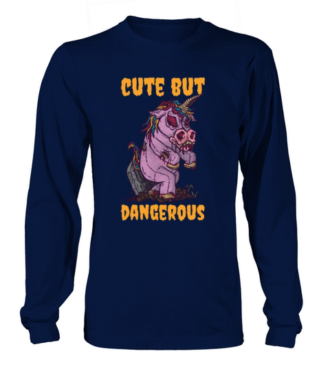 Cute But Dangerous Scary Unicorn Halloween Costume Women's Long Sleeve