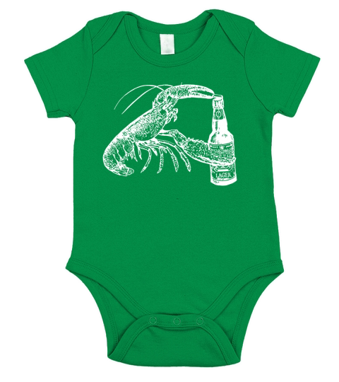 Beer Drinking Lobster Funny Craft Beer Short Sleeve Baby One-Piece