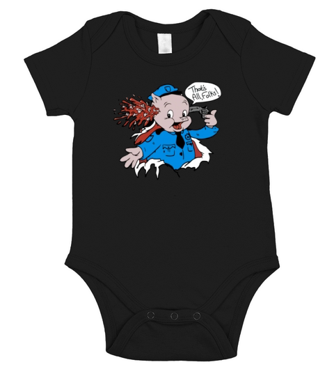 Joe Joegan Porky Pig Thats All Folks Short Sleeve Baby One-Piece