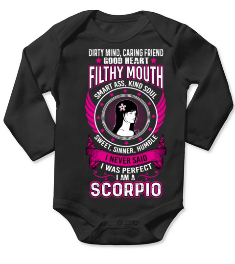 Scorpio zodiac t shirt Long Sleeve Baby One-Piece