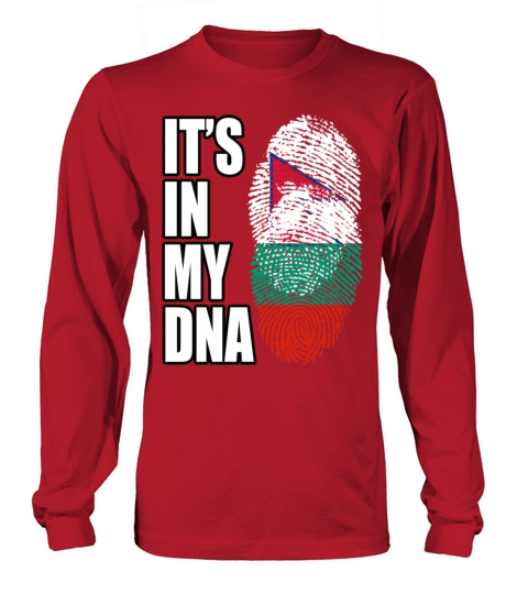 Bulgarian And Nepalese Mix DNA Flag Heritage Women's Long Sleeve