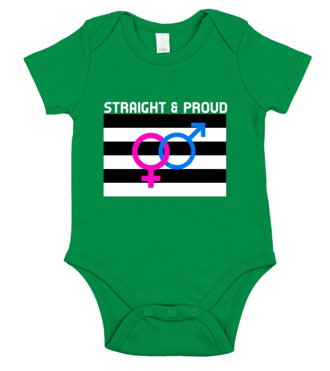 Straight Pride Flag For A Straight and Proud Hetero Couple Short Sleeve Baby One-Piece