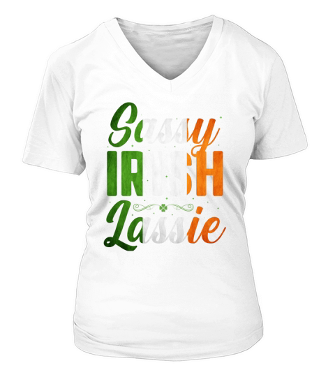Sassy Irish lassie V-neck T-Shirt Woman