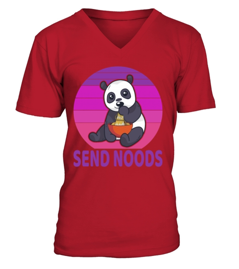Panda Send Noods Noodles China Ramen Men's V-Neck T-shirt