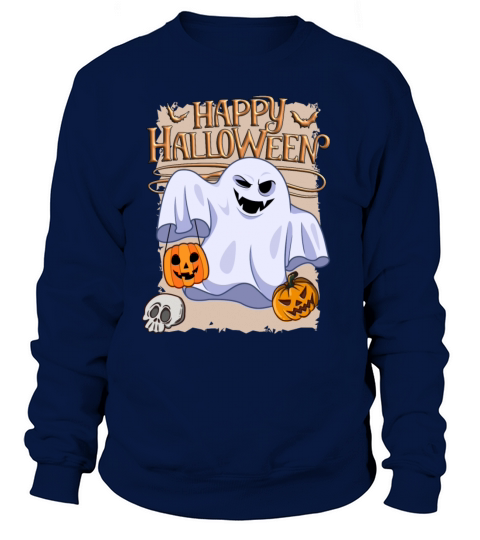 Cartoon Halloween Ghost 03 Women's Sweatshirt