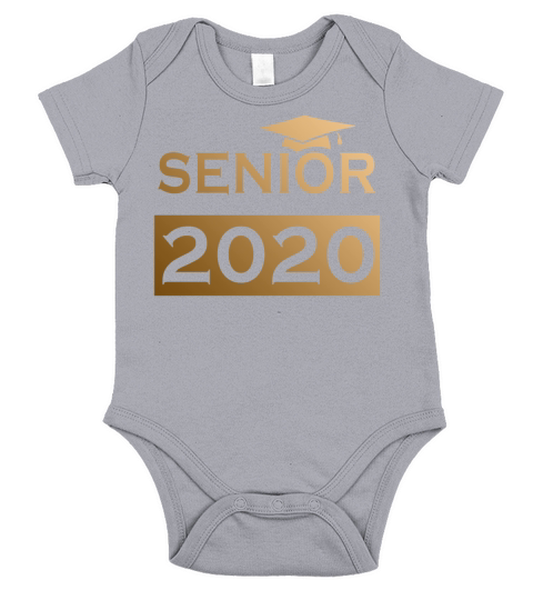 Senior 2020 Golden Color design gift idea Short Sleeve Baby One-Piece