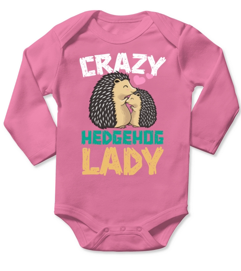 Funny Hedgehog Cute Animal Pet Hedgie Fun Lovers Long Sleeve Baby One-Piece