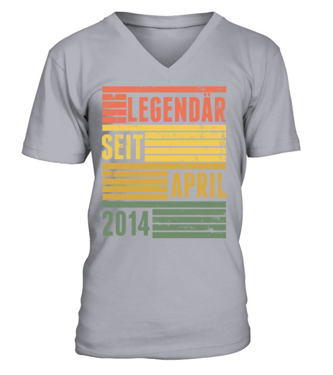 Legendary Since April 2014 6th Birthday Present Men's V-Neck T-shirt