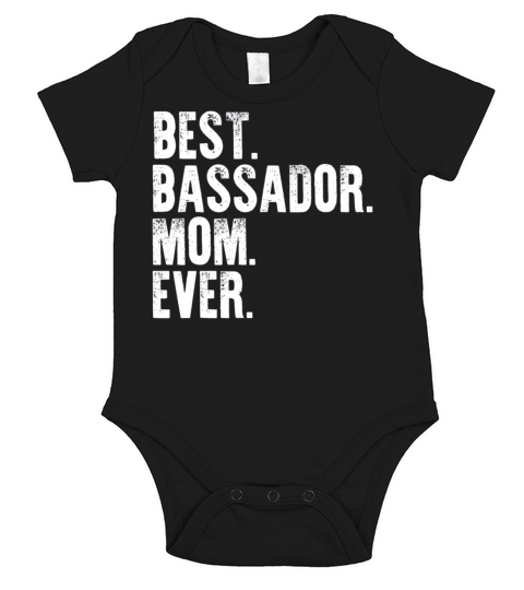 Best Bassador Mom Ever Funny Vintage Dog Mother Da Short Sleeve Baby One-Piece