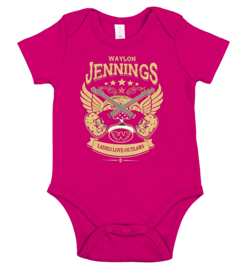 Waylon jennings ladies love outlaws Short Sleeve Baby One-Piece
