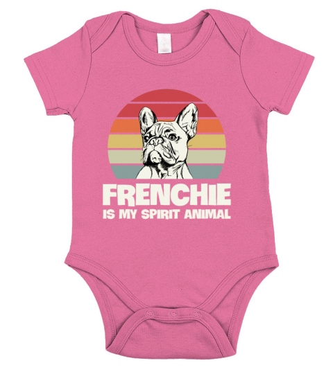 Frenchie is my spirit animal Design for a Frenchie Short Sleeve Baby One-Piece