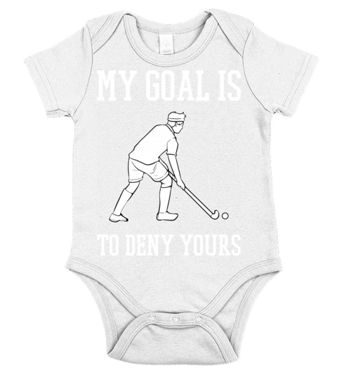 Field Hockey My Goal Is To Deny Yours Short Sleeve Baby One-Piece