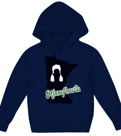 Minneflowta Hockey Hair Kids Hoodie