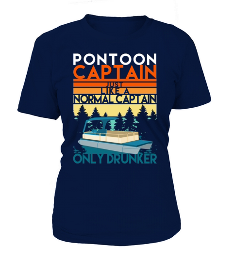 Funny Vintage Retro Pontoon Captain Drunker Women's T-Shirt