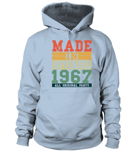 1967 Birthday November Vintage Saying Women's Hoodie