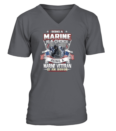 Being a marine veteran is an honor Men's V-Neck T-shirt