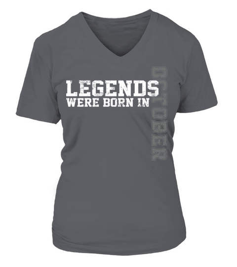 Legends Are Born in October Awesome Birthday V-neck T-Shirt Woman