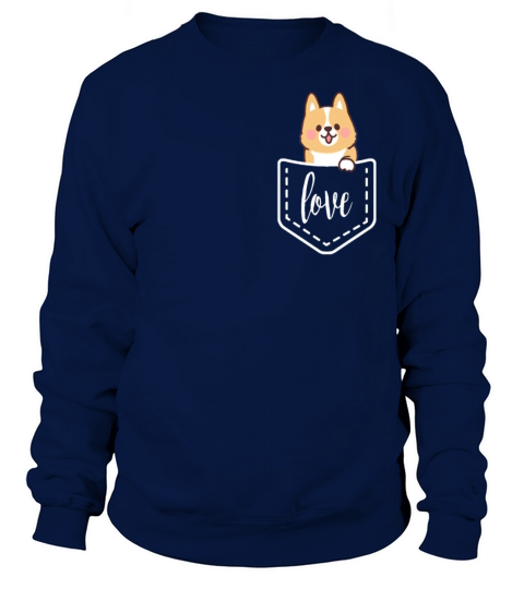 Love Corgi in Pocket Corgi print - Funny Corgi Men's Sweatshirt