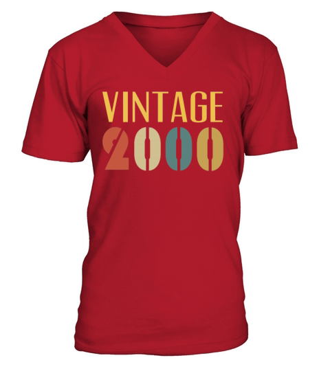 Vintage 2000 Cool 21st Birthday Gifts Men Women Men's V-Neck T-shirt