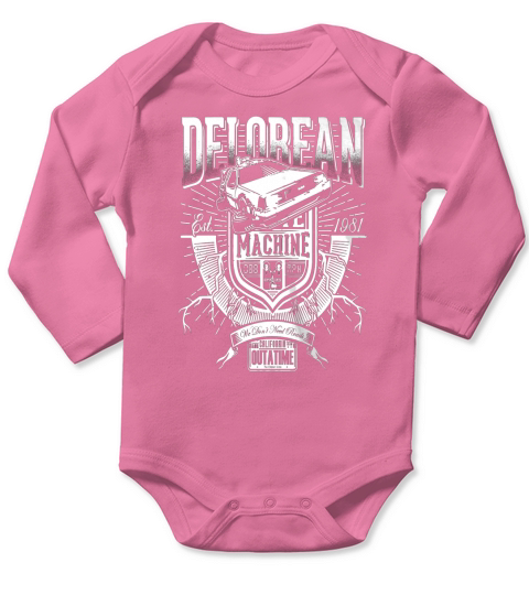 Delorean machine - We dont need roads T-Shirt Long Sleeve Baby One-Piece