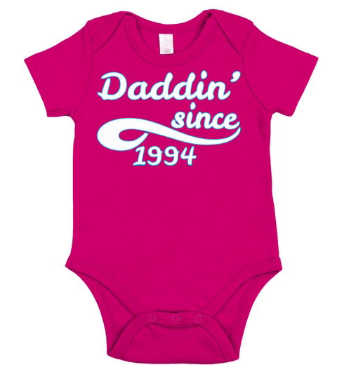 Daddin Since 1994 Happy Fathers Day Short Sleeve Baby One-Piece