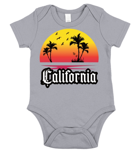 California Summer vibes for the beach with palms Short Sleeve Baby One-Piece