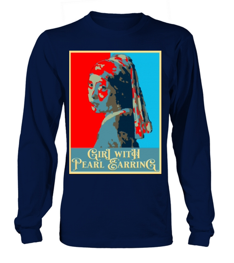 Merry Christmas Girl with pearl earring Women's Long Sleeve
