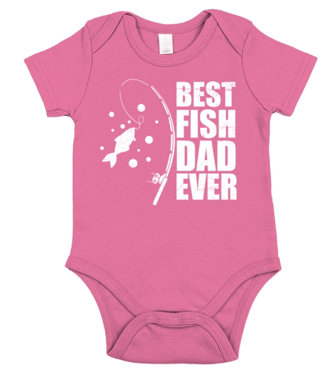 Best Fish Dad Ever Funny Gift Idea Short Sleeve Baby One-Piece