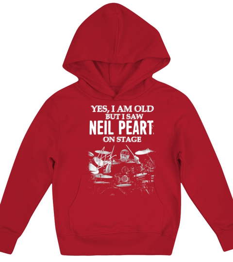 Yes I am old but I saw Neil Peart on stage signature Kids Hoodie