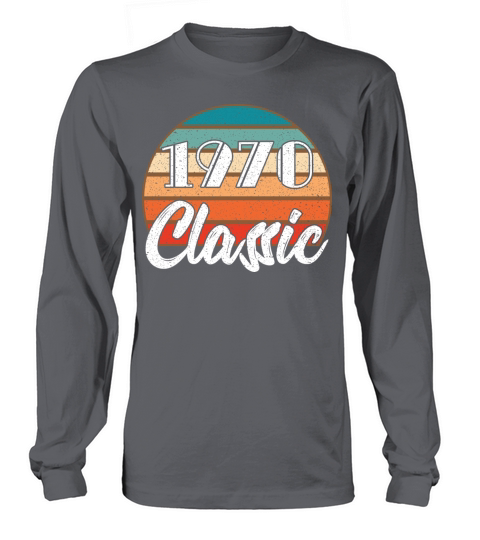 Anniversary Birthday 1970 Classic Colors Design Men's Long Sleeve