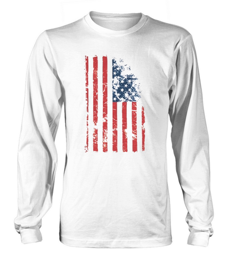 Vintage Old Glory US American Flag Long sleeved Unisex