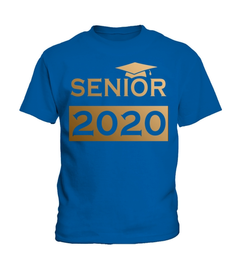 Senior 2020 Golden Color design gift idea Kids T-Shirt
