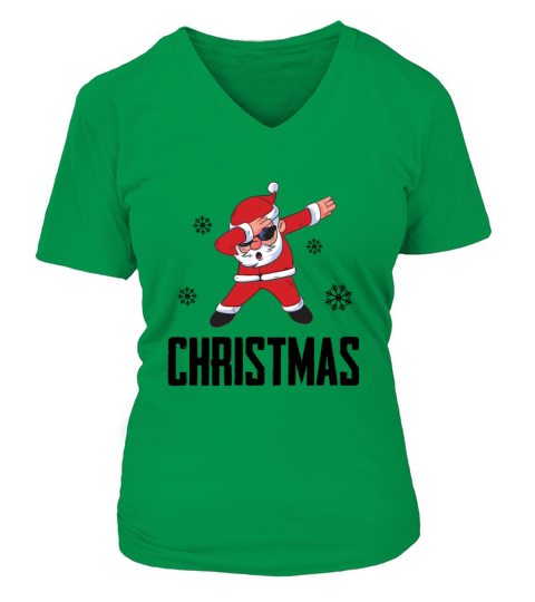 Dabbing Santa Claus Women's V-Neck T-shirt