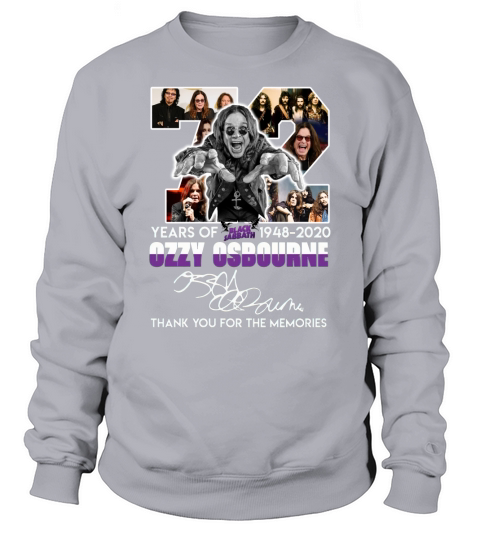 72 years of 1948 2020 ozzy osbourne thank you for the memories signature Sweatshirt Unisex