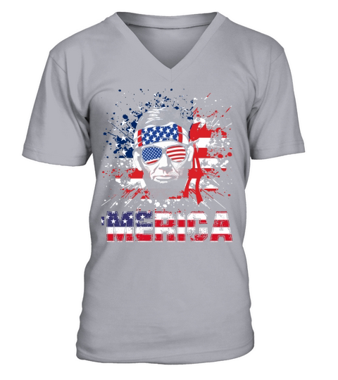 American flag V-Neck T-shirt