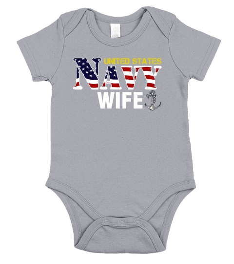 navy wife Short Sleeve Baby One-Piece