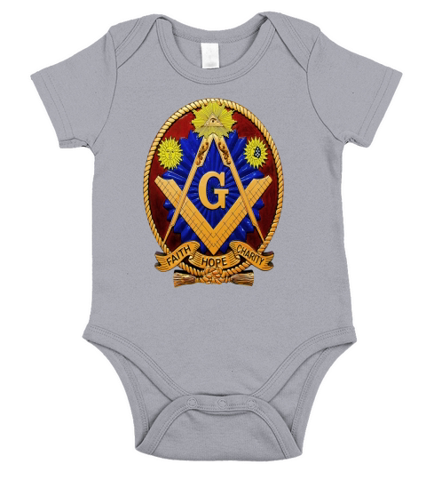 MASONIC  FAITH  HOPE  CHARITY Short Sleeve Baby One-Piece