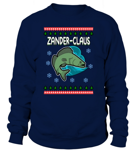 Zander Claus pikeperch Christmas fishing present Women's Sweatshirt