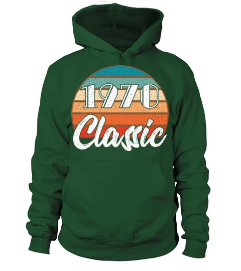 Anniversary Birthday 1970 Classic Colors Design Men's Hoodie